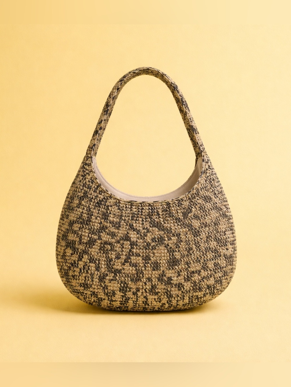 Banana Republic Black and Tan Woven Shoulder Hobo NWTs - Picture 4 of 5